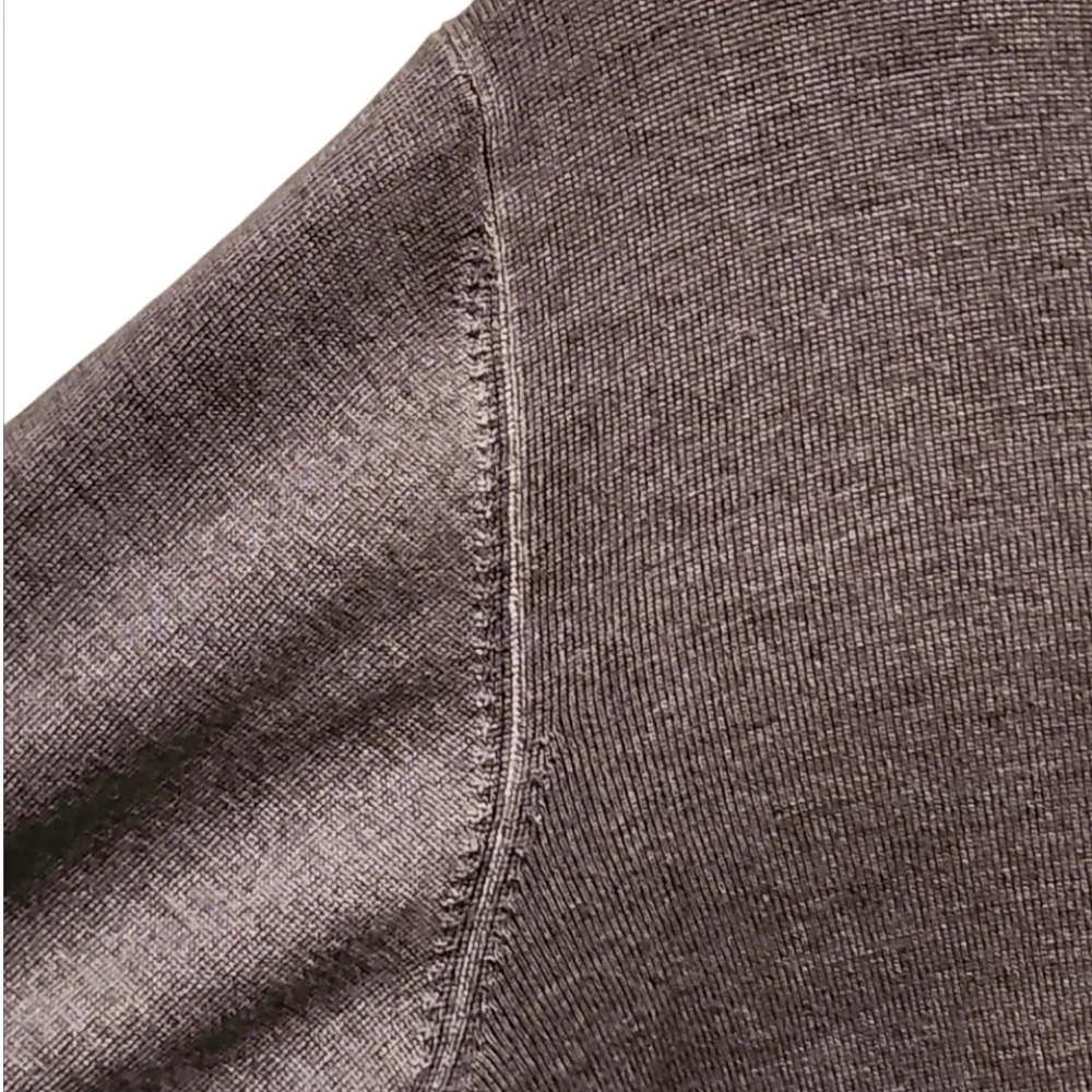 Alan Paine 100% MERINO WOOL V-Neck Sweater Gray Men's Medium